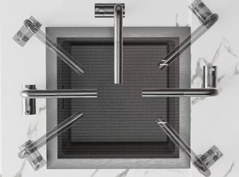 Stainless Steel Square Single-Bowl Kitchen Sink Modern