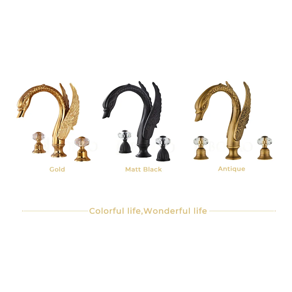 Swan-Style Widespread Basin Faucet