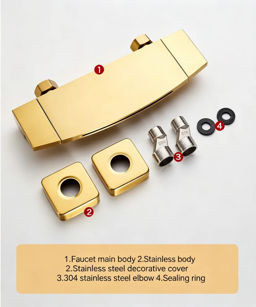 Copper Wall-Mounted Tub Filler