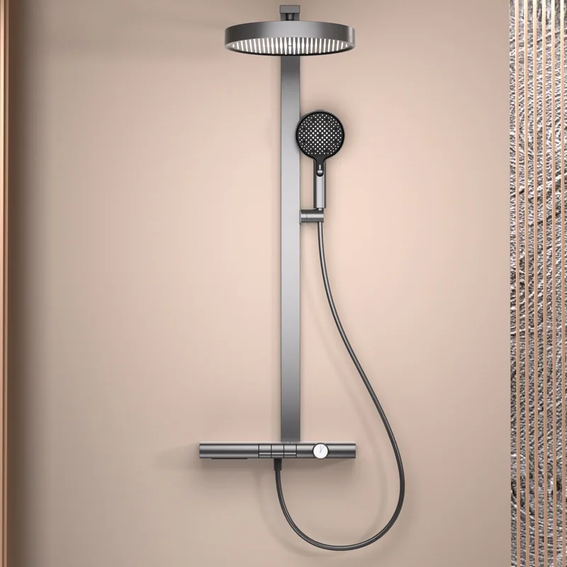 Copper Wall-Mounted Thermostatic Shower System